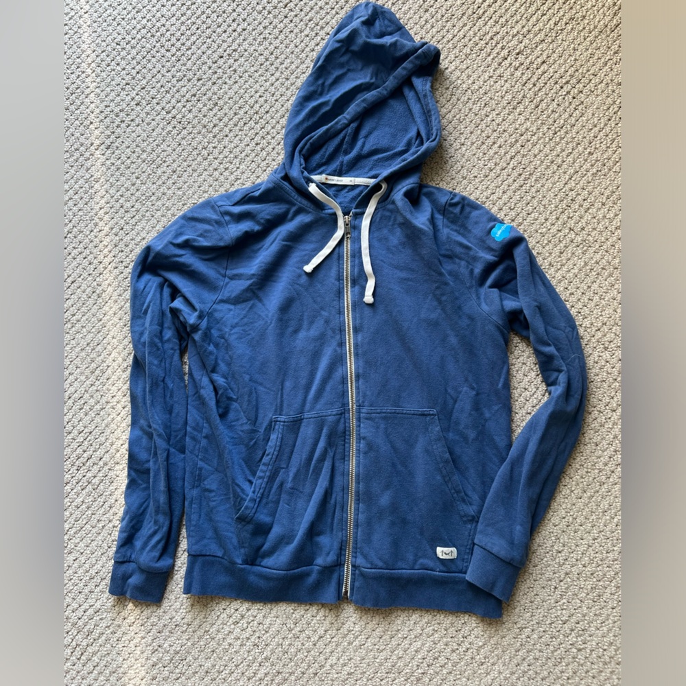 Marine Layer Navy Blue Zip-Up Hoodie
